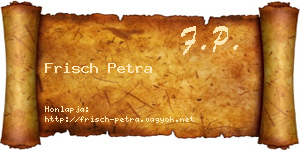 Frisch Petra névjegykártya