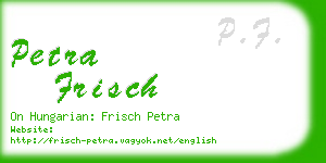 petra frisch business card